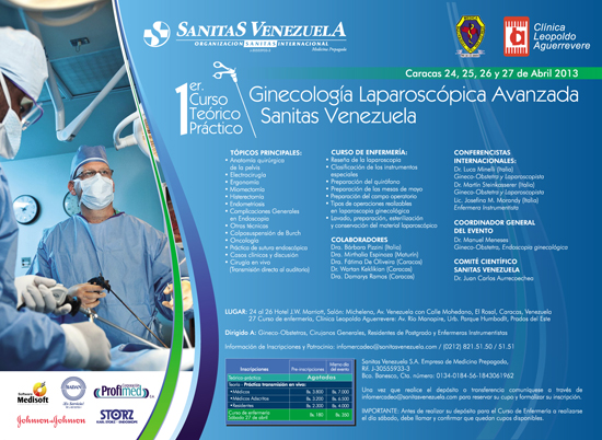 MSC Noticias - Afiche-1er.-Curso-de-Ginecologia-Laparoscópica-Avanzada-Sanitas-Venezuela Cursos y Seminarios Negocios Publicidad Salud 