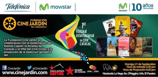 MSC Noticias - Festival-de-Cine-Internacional-Caracas Agencias Com y Pub Cine CINE JARDIN Diversión Publicidad 